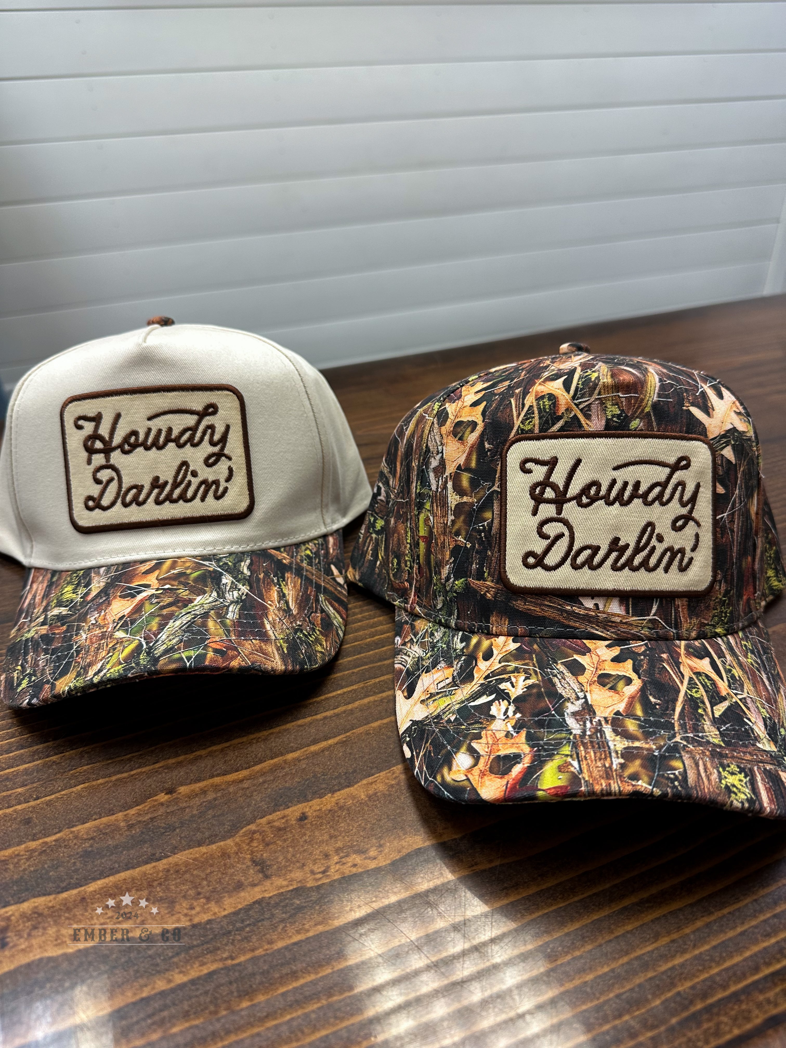Howdy Darlin\' Leopard Brim Trucker Hat  Black & Brown Front Patch NEW This leopard corduroy patch hat is the perfect mix of sass  main image 3