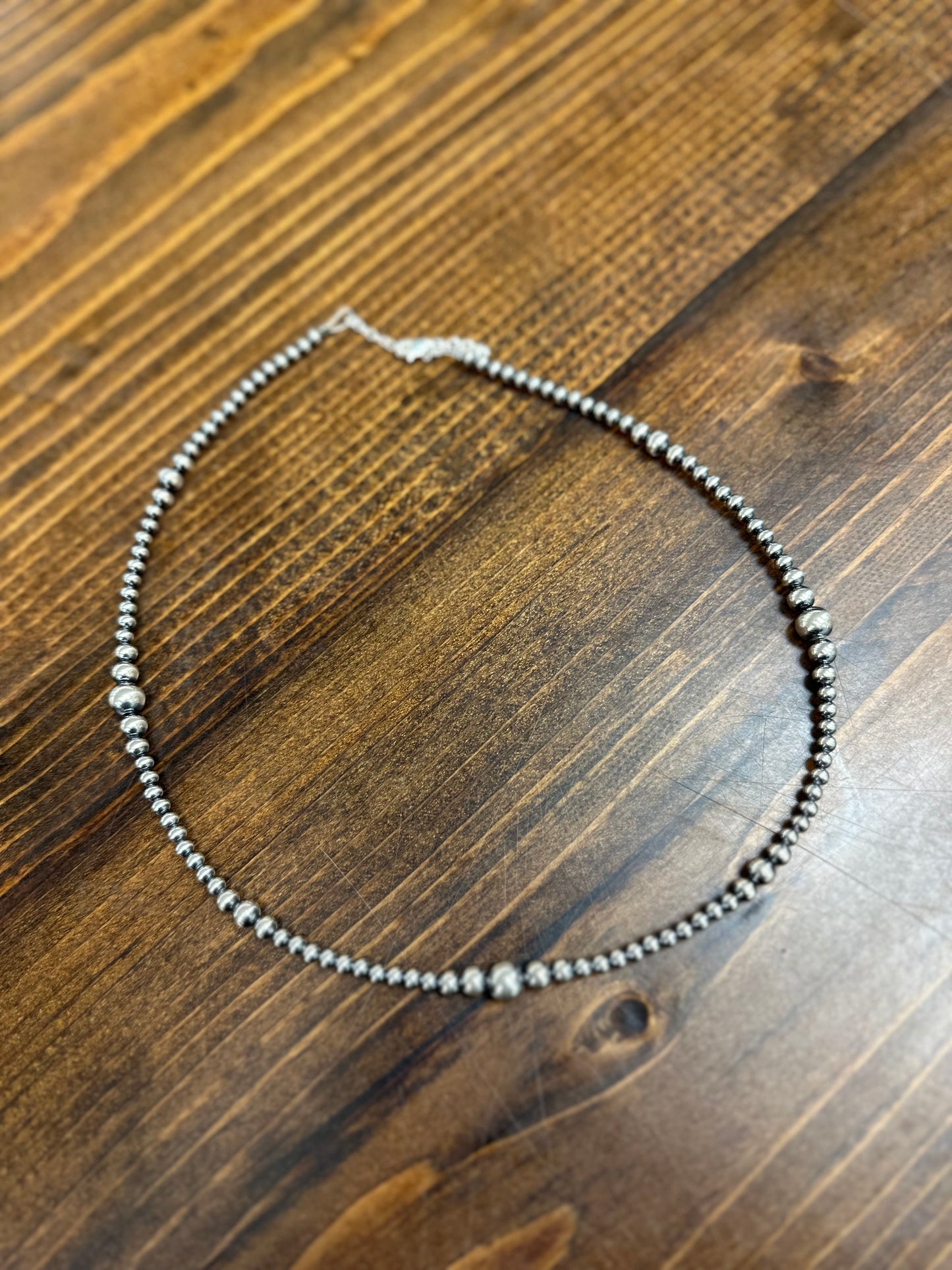Graduated Sterling Silver Pearl Choker