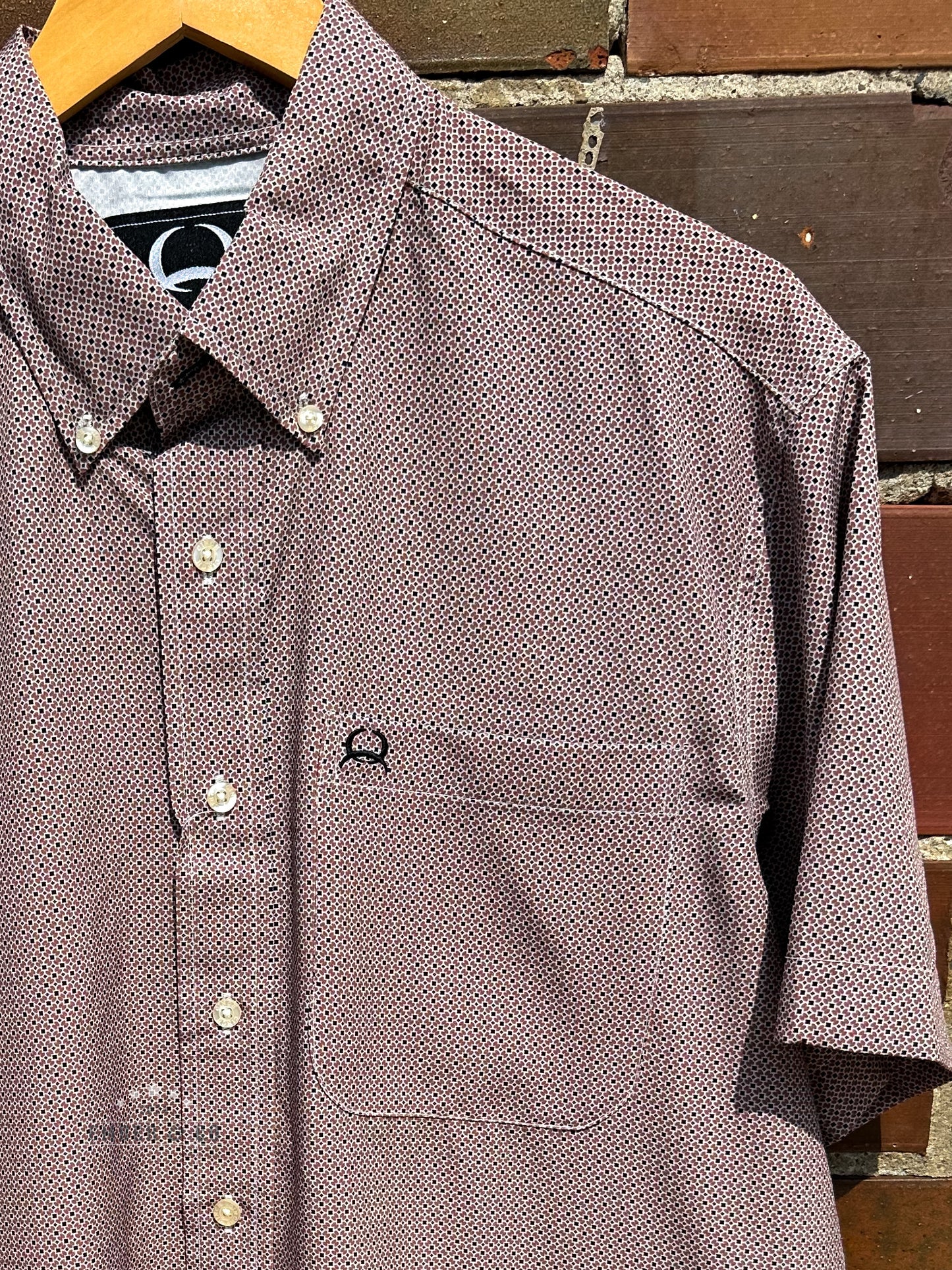 Men's Cinch Arenaflex Tan Geo Button-Up