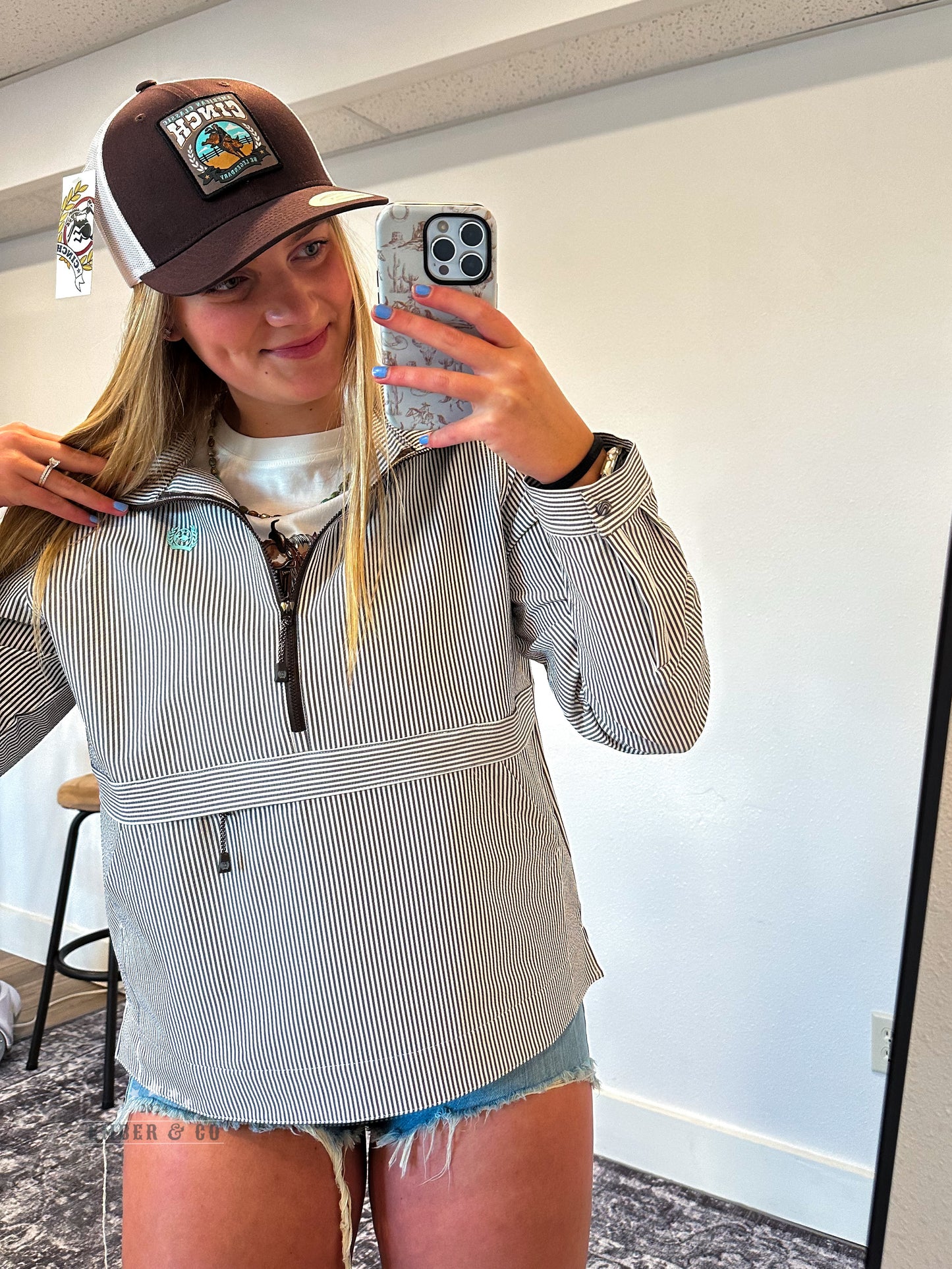 Dainty Stripe 1/4 Zip