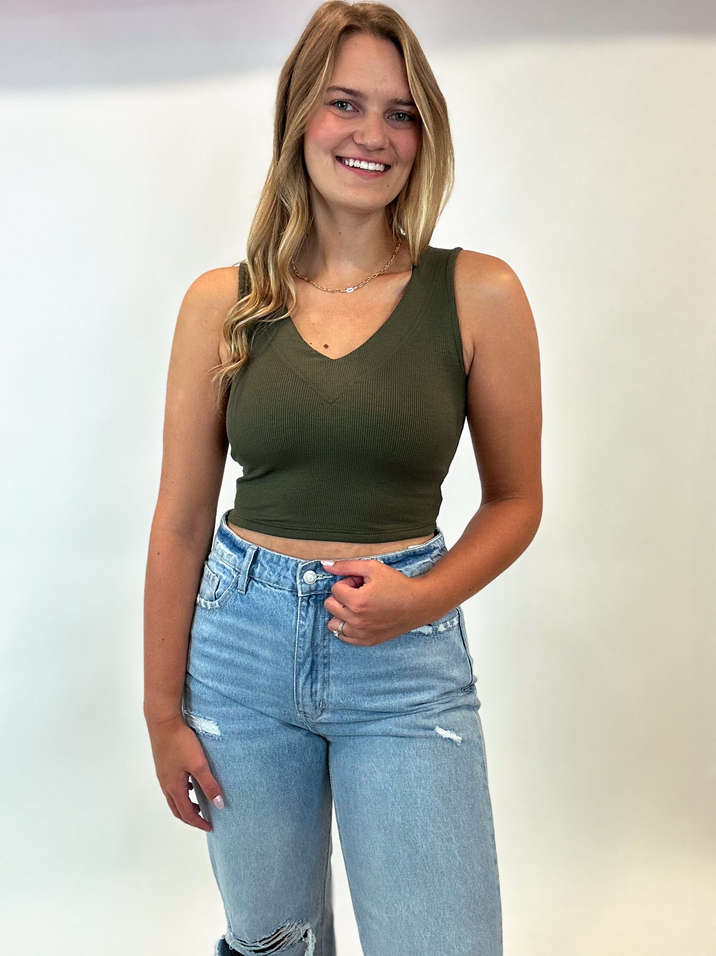 Ribbed Crop Tank - 2 Colors