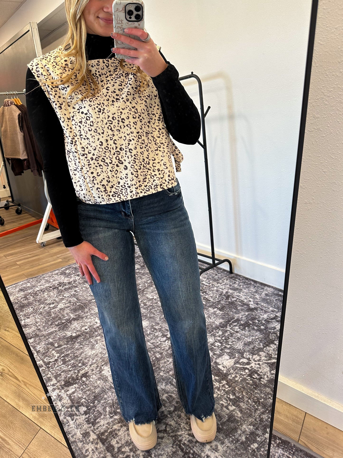 Leopard Vest w/ Side Tie