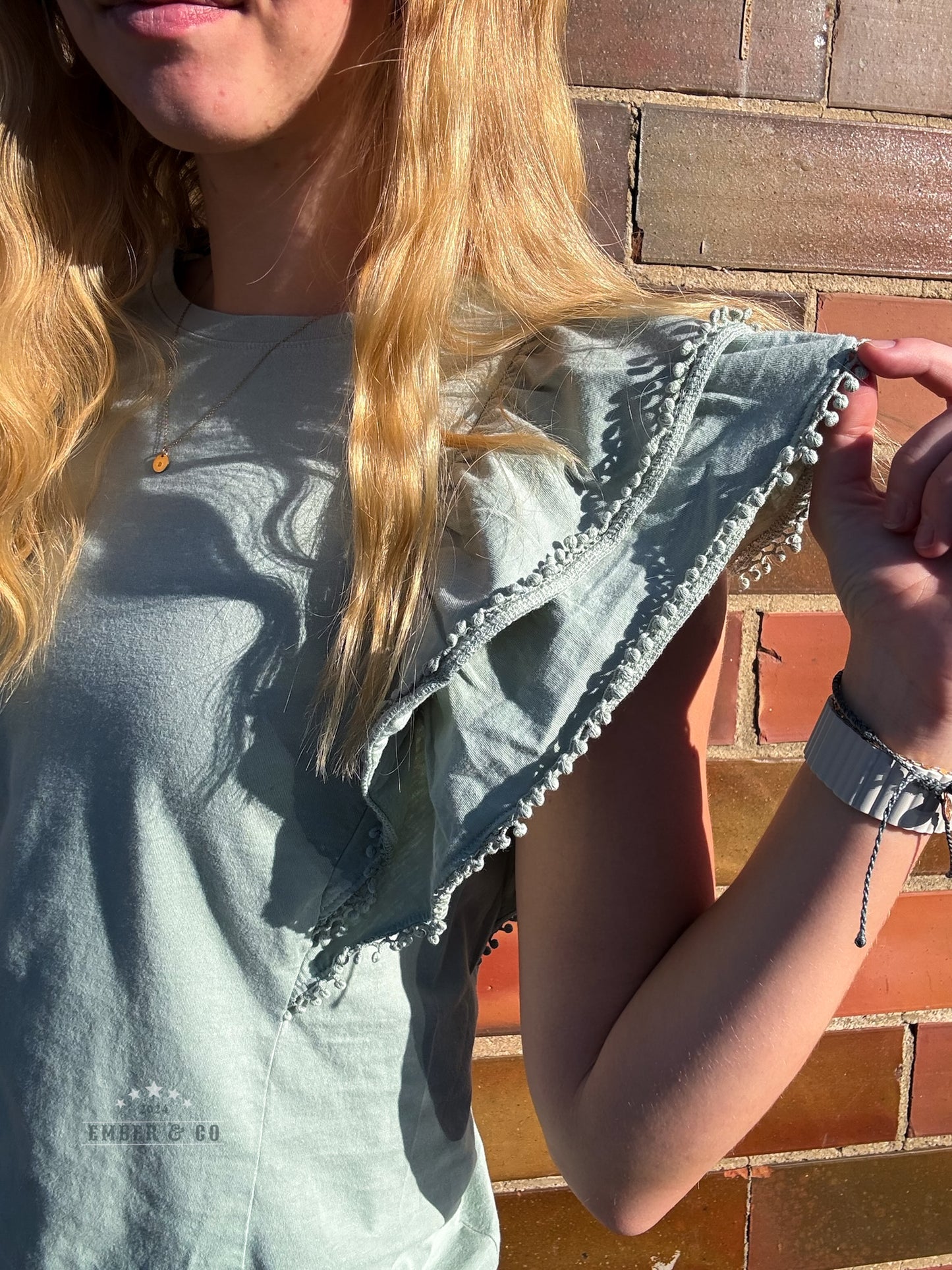 Studded Flutter Tee