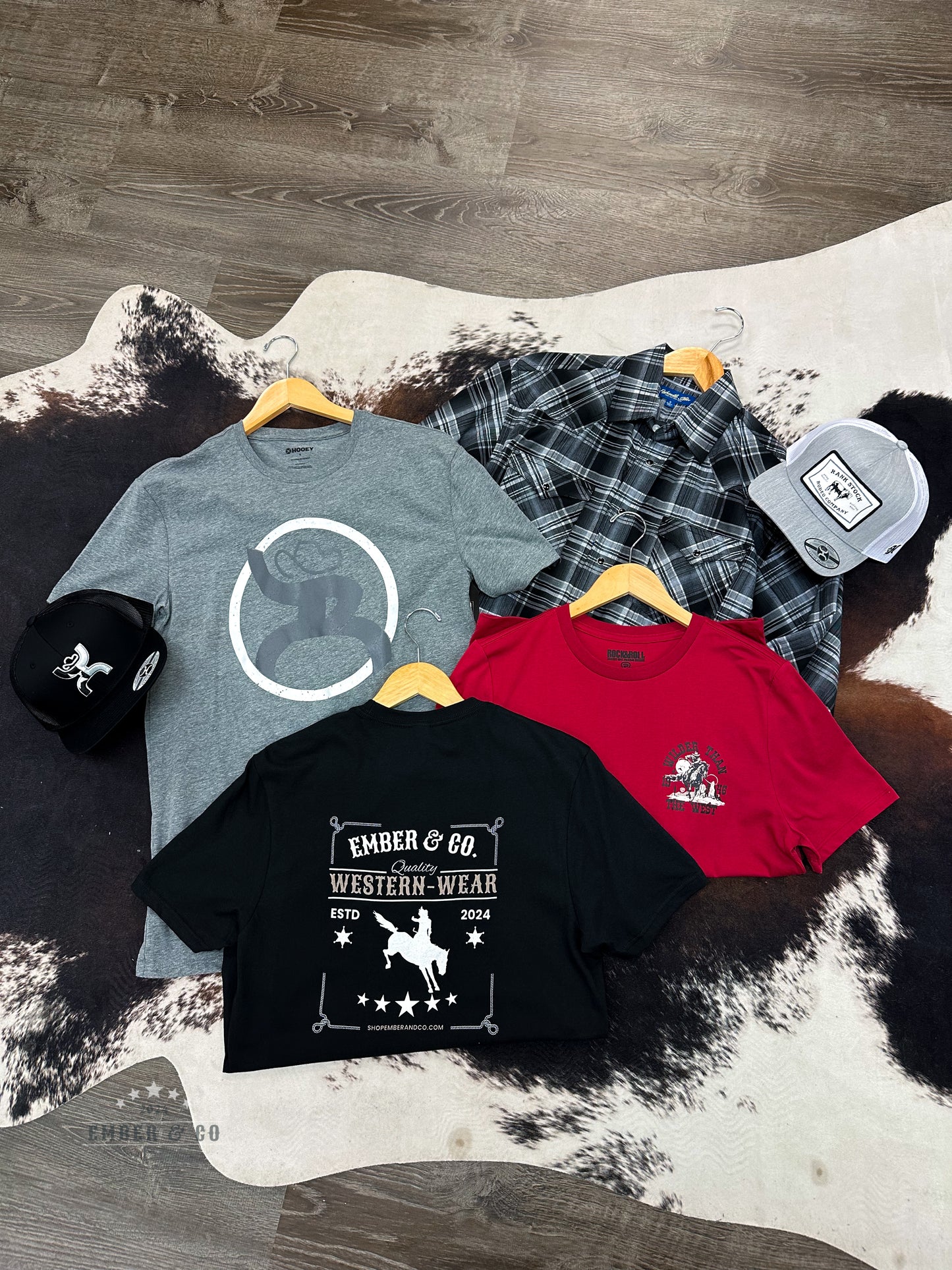 Men's Black Ice Plaid Pearl Snap