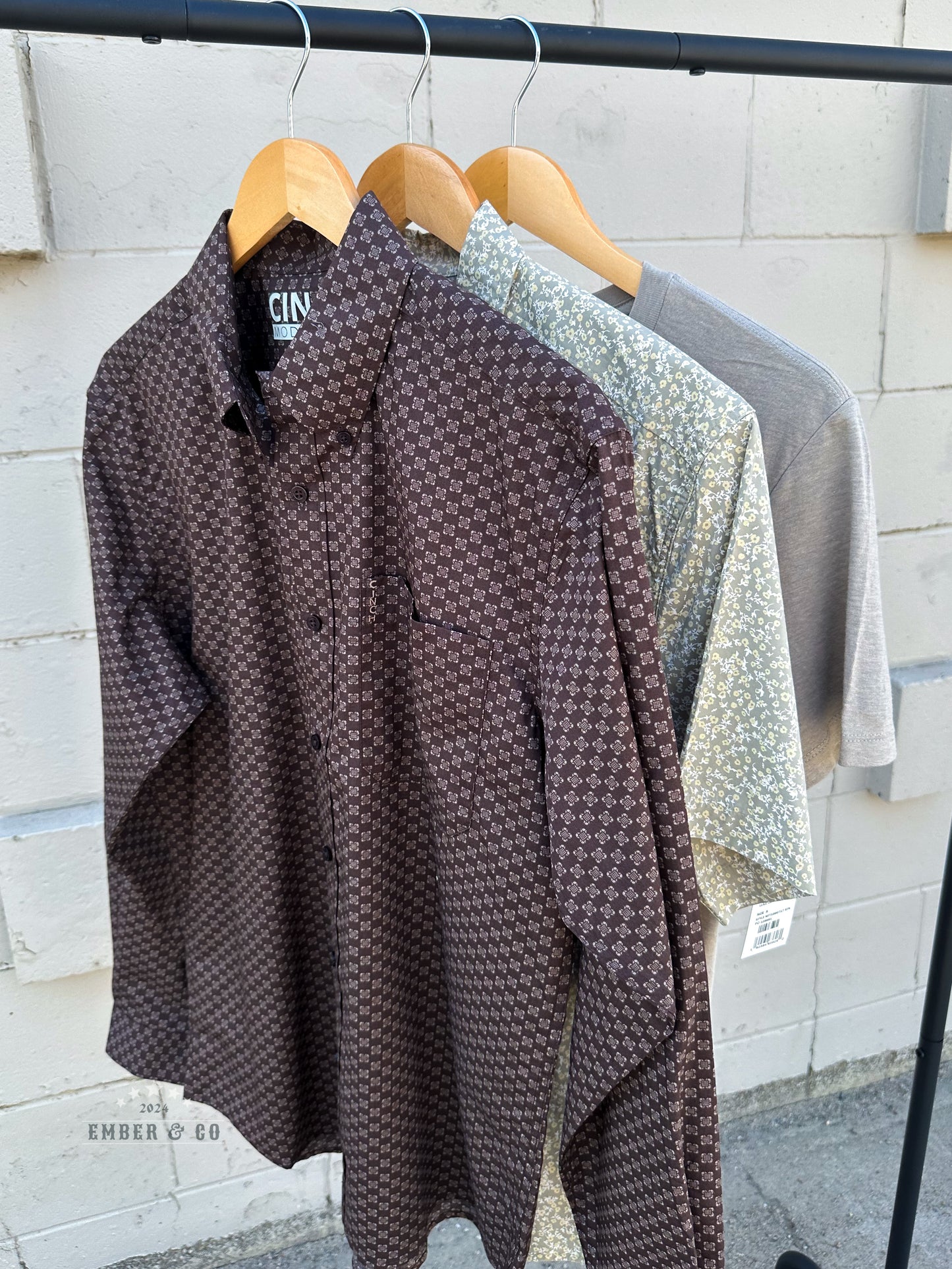 Cinch Men's Modern Brown LS