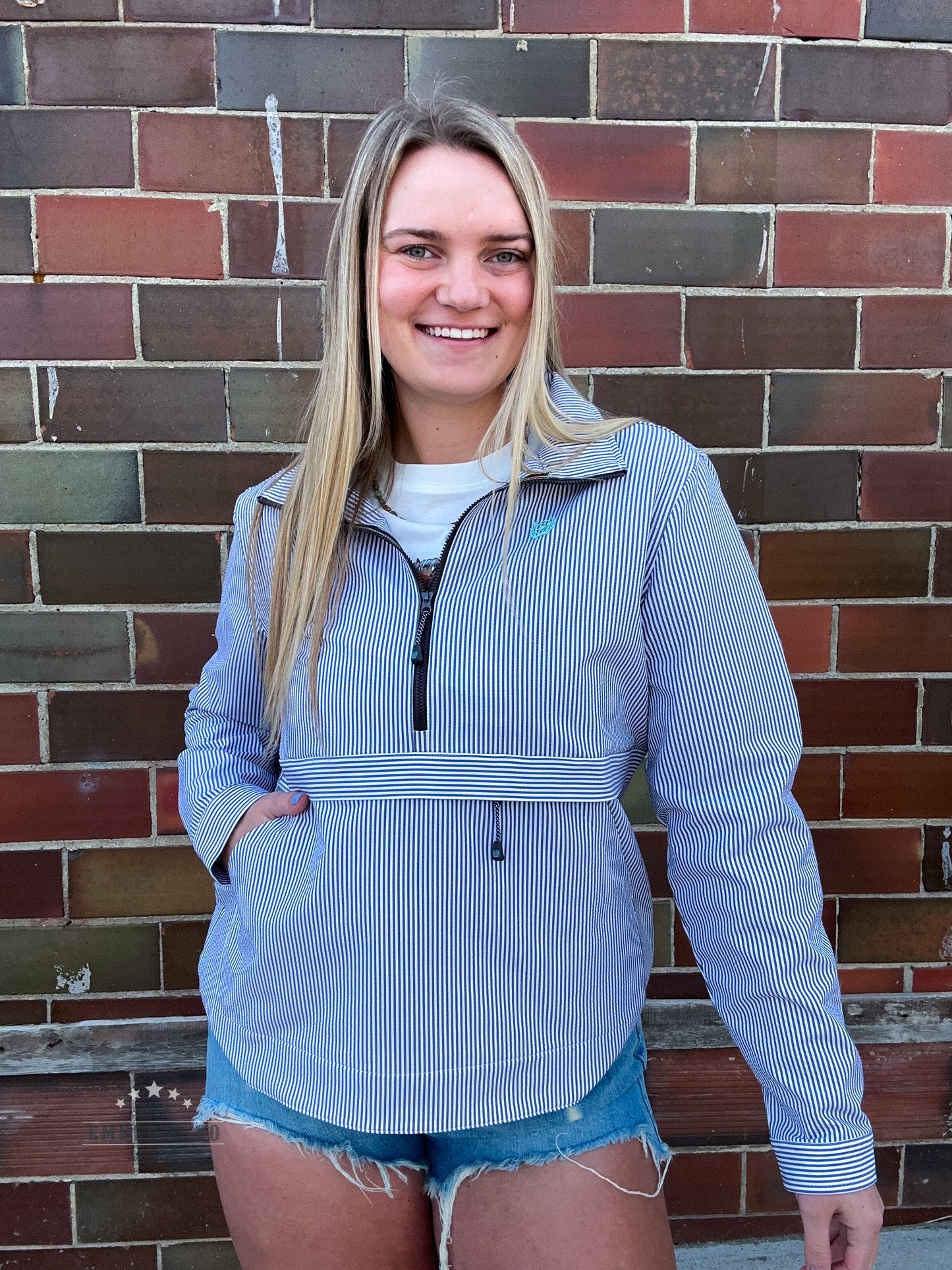 Dainty Stripe 1/4 Zip