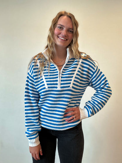 Cobalt Stripe Sweater