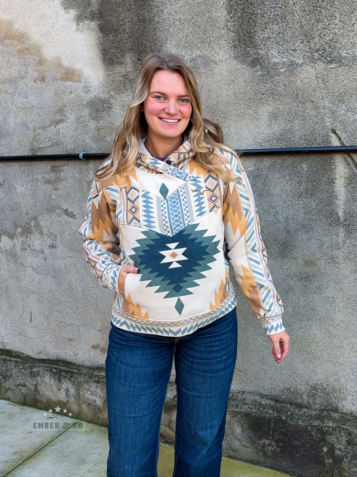 KR Ella Button Hoodie (Sand)