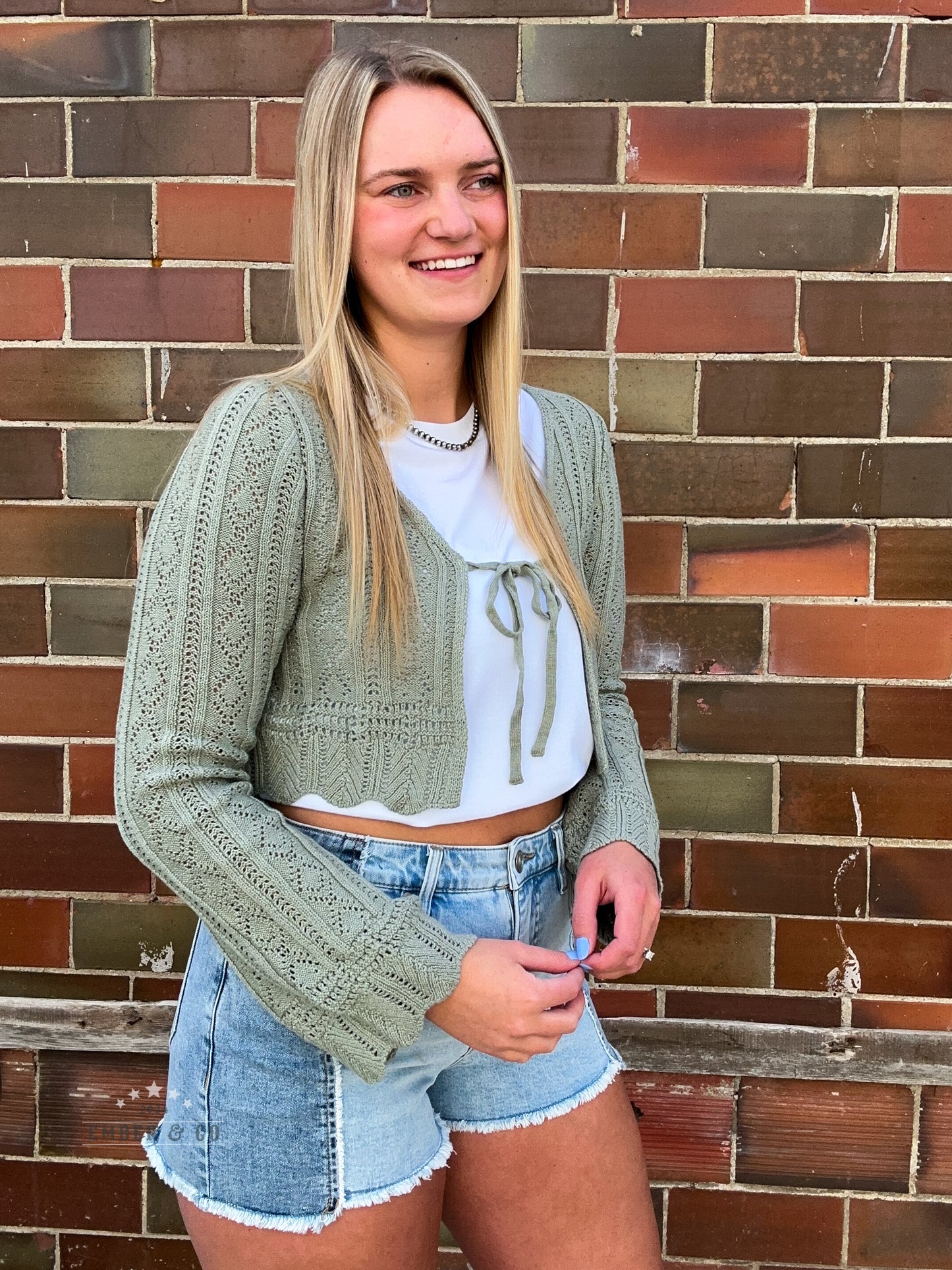 Crochet Tie Front Cardigan