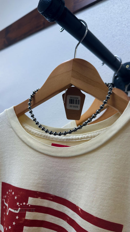 Alternating Sterling Silver Pearl 14in Necklace