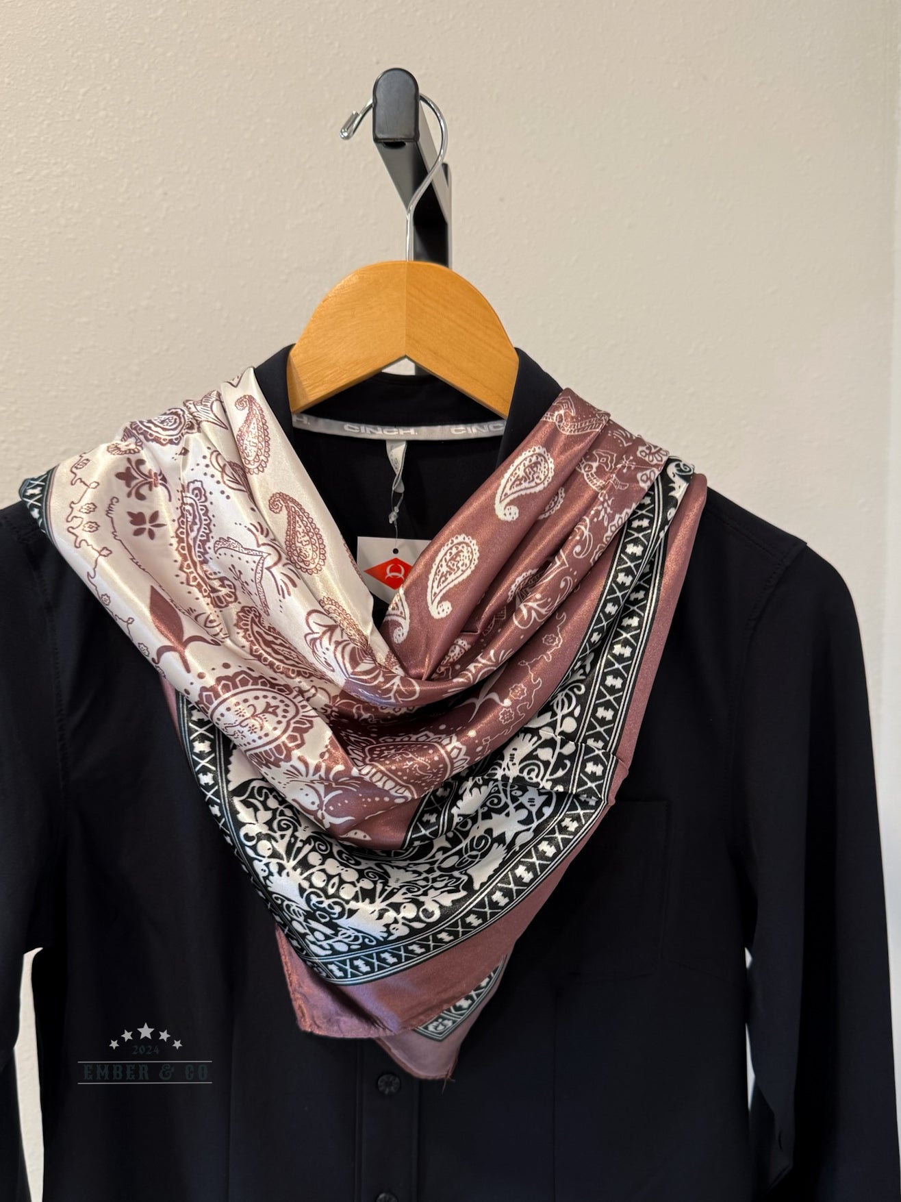 Two-Tone Purple Paisley Wild Rag