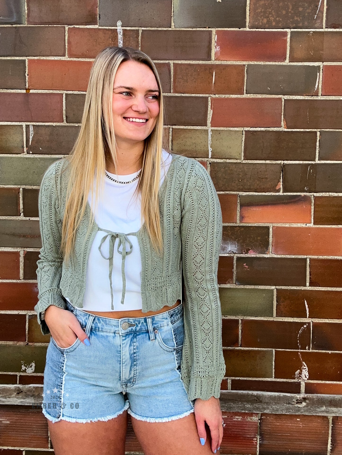 Crochet Tie Front Cardigan
