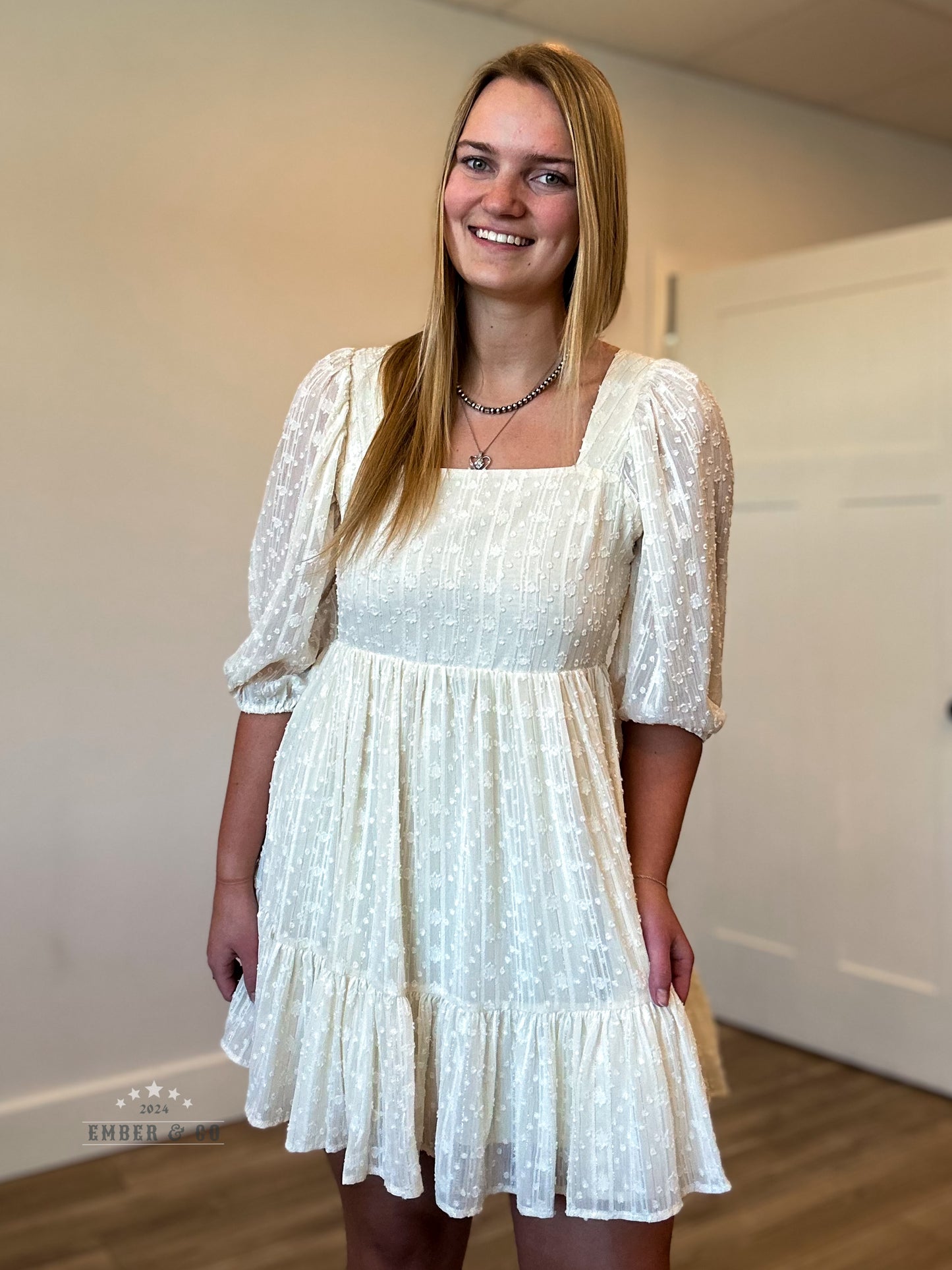 Square Neck A-Line Babydoll Dress