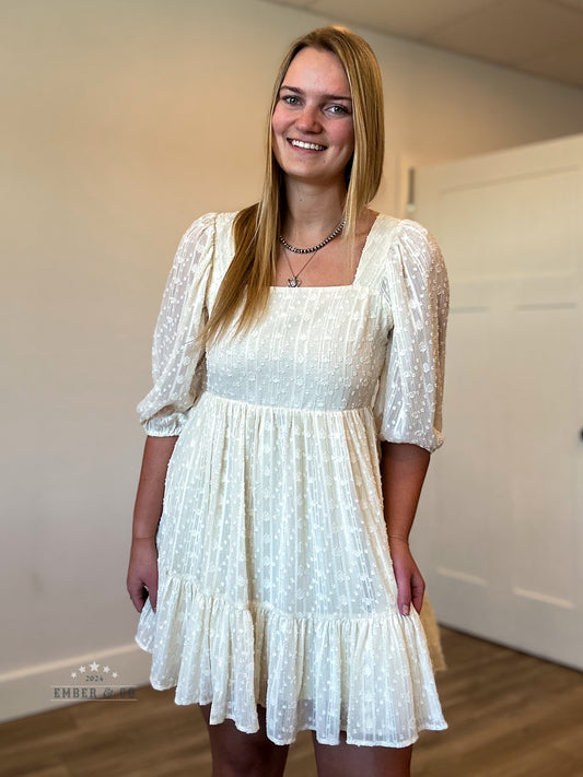 Square Neck A-Line Babydoll Dress