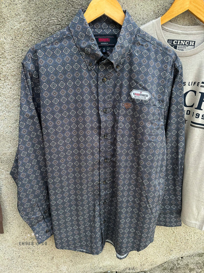Men's Medallion LS Button Up