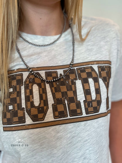 Howdy Checkered T-Shirt