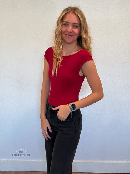 Ruby Boat Neck Bodysuit