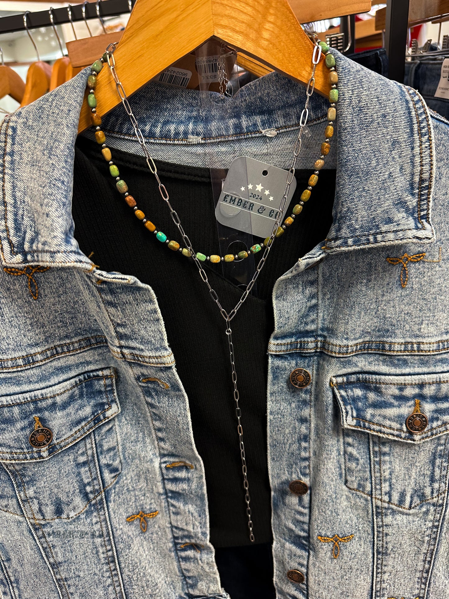 Lariat Silver Chain Necklace