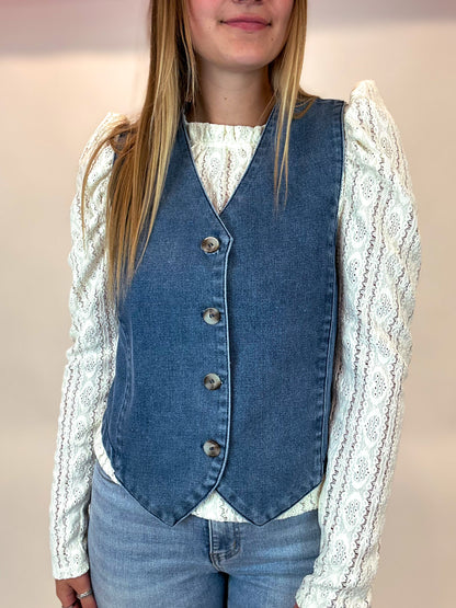 Classy Denim Vest