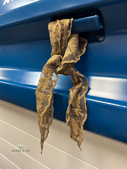 Lace Twilly Scarf (Brown, Black, Olive)