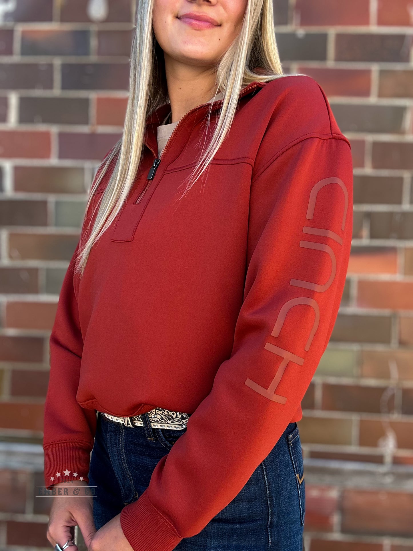 Cattle Drive Crimson Quarter Zip