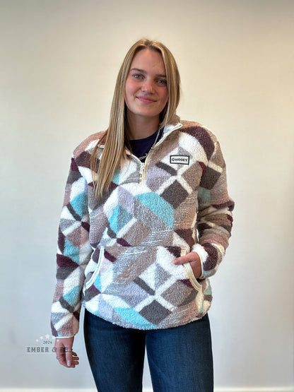 Hooey Color Printed Fleece Pullover