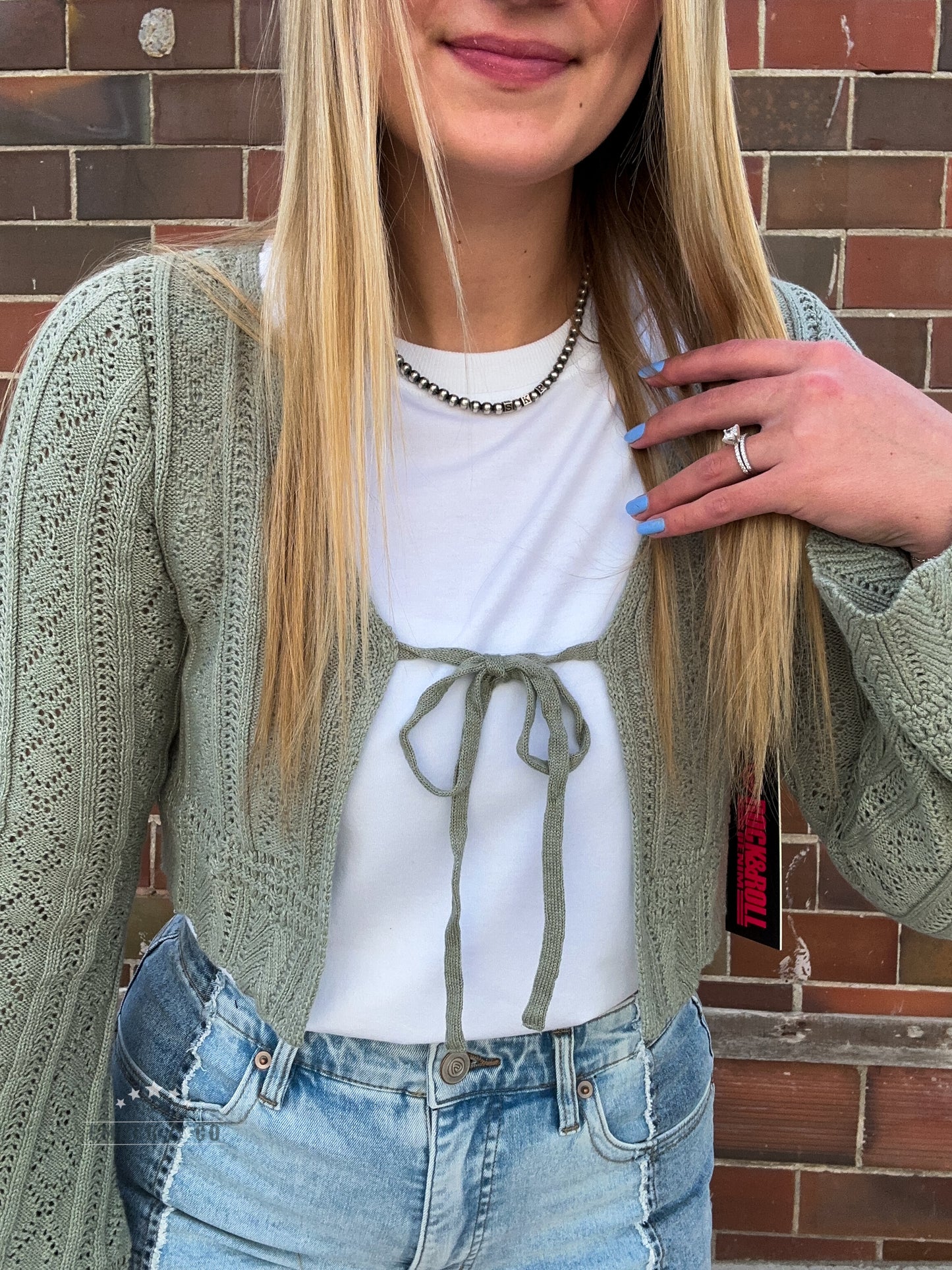 Crochet Tie Front Cardigan