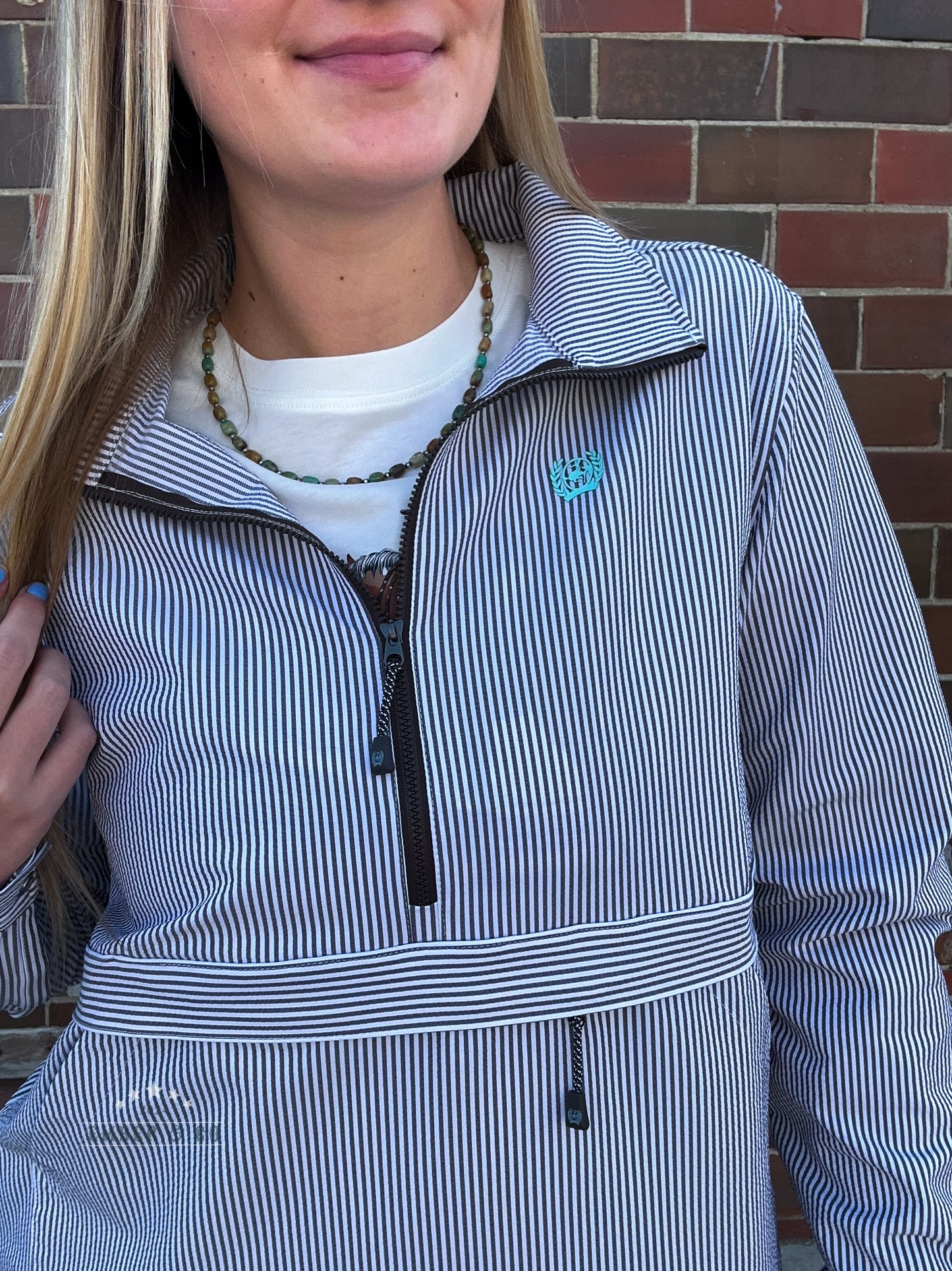 Dainty Stripe 1/4 Zip