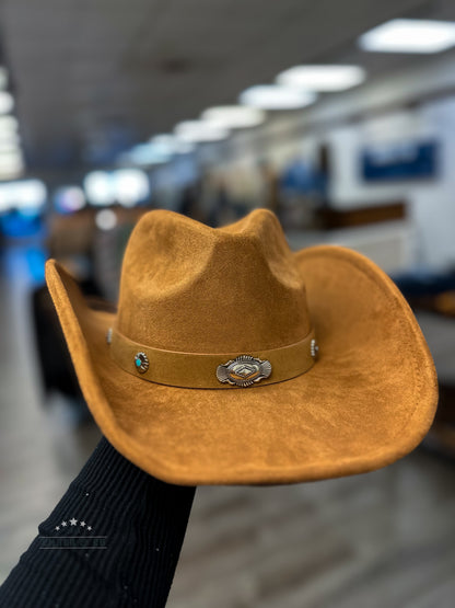 Studded Ribbon Western Hat