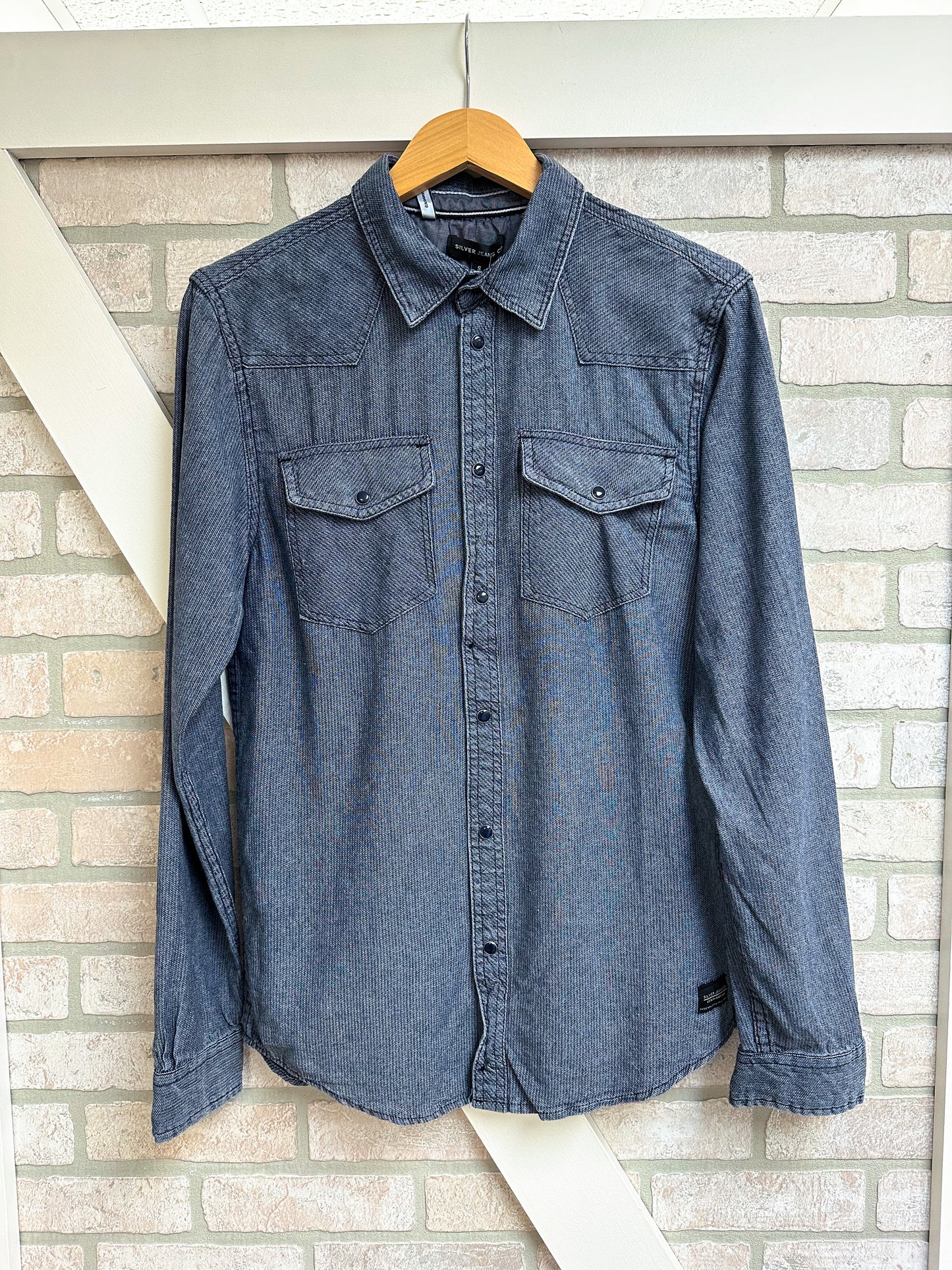 Men's Denim Western Pearl Snap