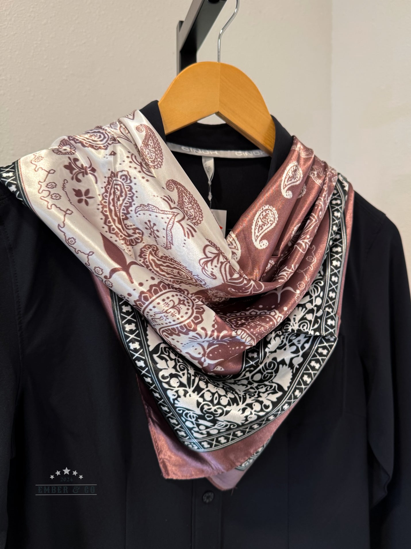 Two-Tone Purple Paisley Wild Rag