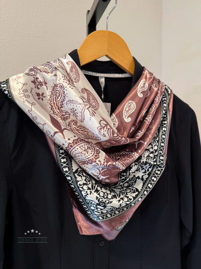 Two-Tone Purple Paisley Wild Rag