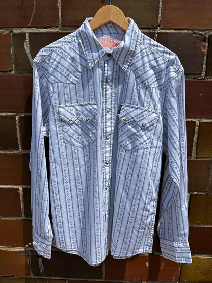 Men's Cinch Modern LS Floral Stripe Pearl Snap