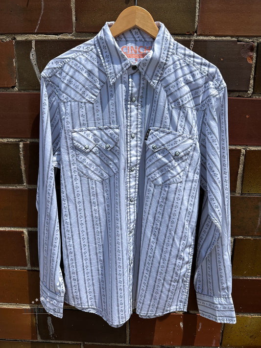 Men's Cinch Modern LS Floral Stripe Pearl Snap