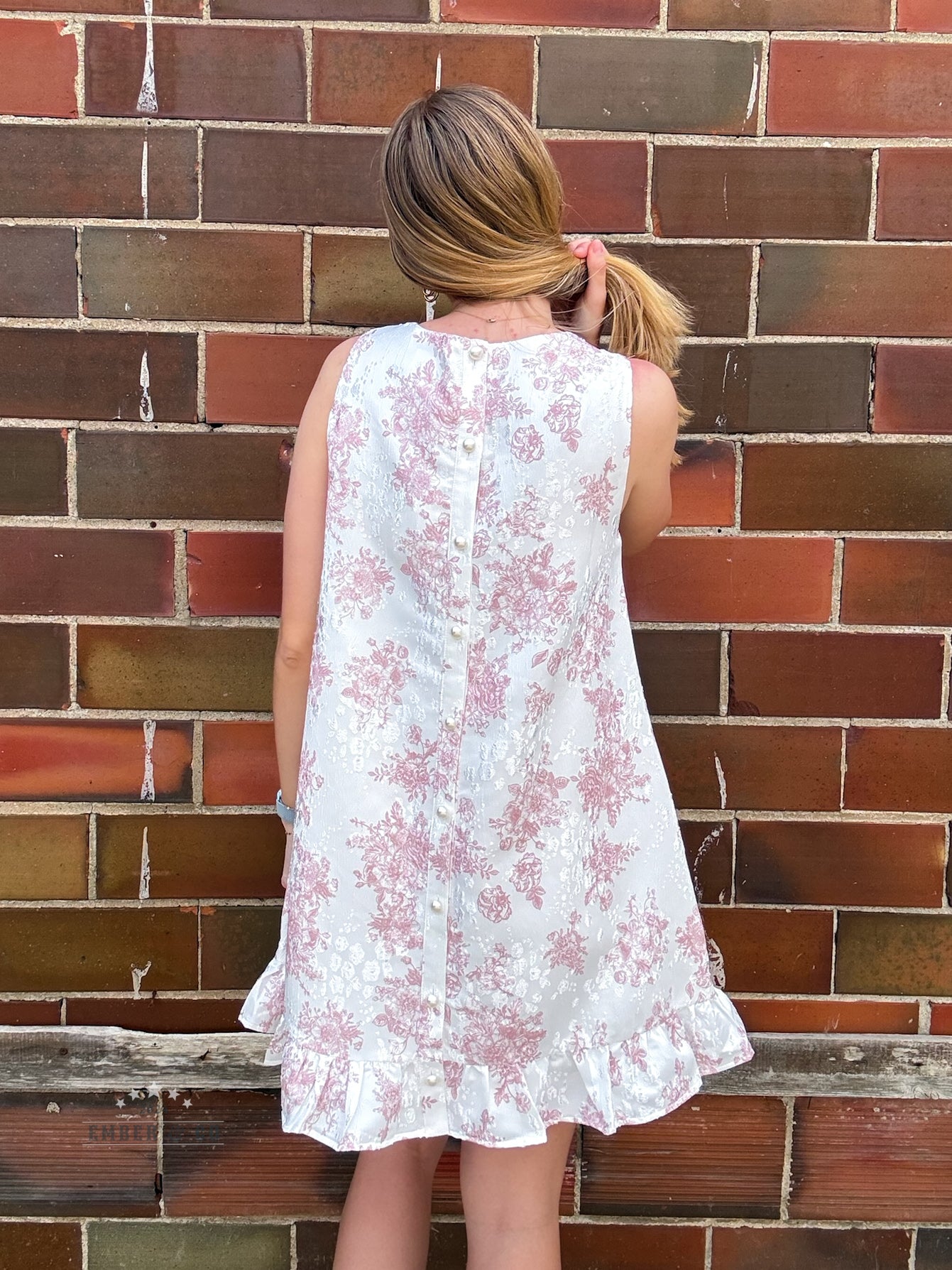Floral Jacquard Mini Dress