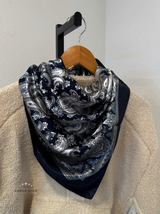 Blue Paisley Wild Rag