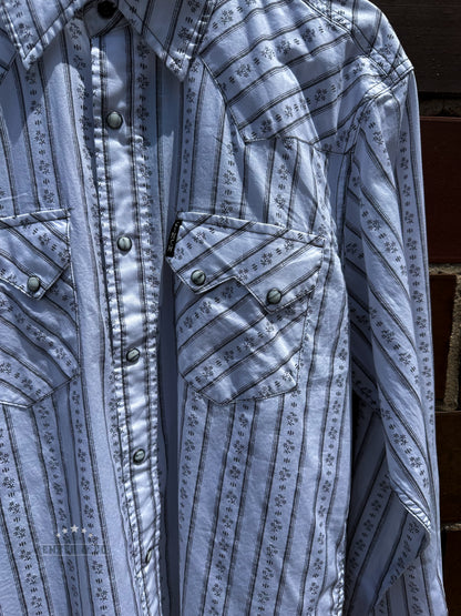 Men's Cinch Modern LS Floral Stripe Pearl Snap