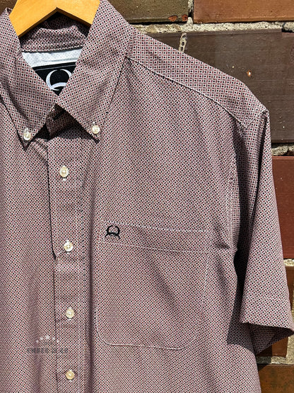 Men's Cinch Arenaflex Tan Geo Button-Up