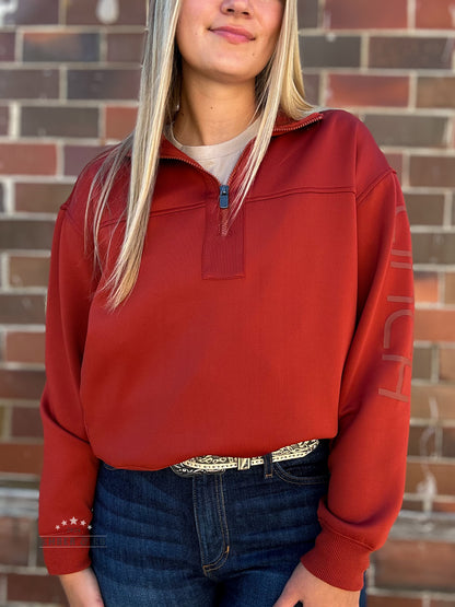 Cattle Drive Crimson Quarter Zip