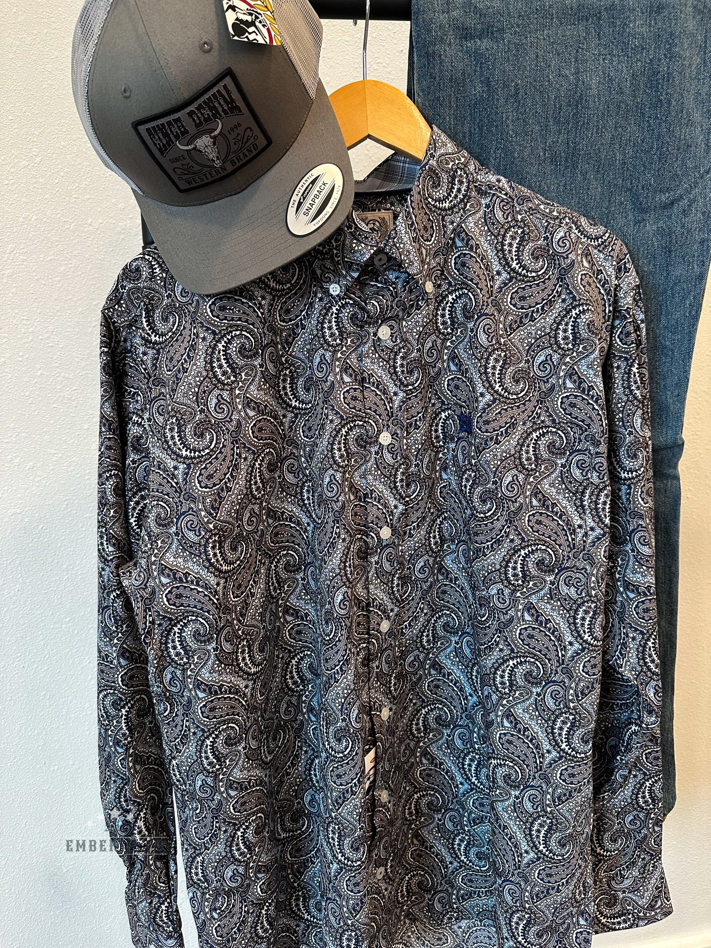 Men's Cinch Wild River Paisley Button Up