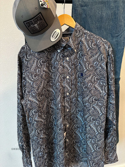 Men's Cinch Wild River Paisley Button Up