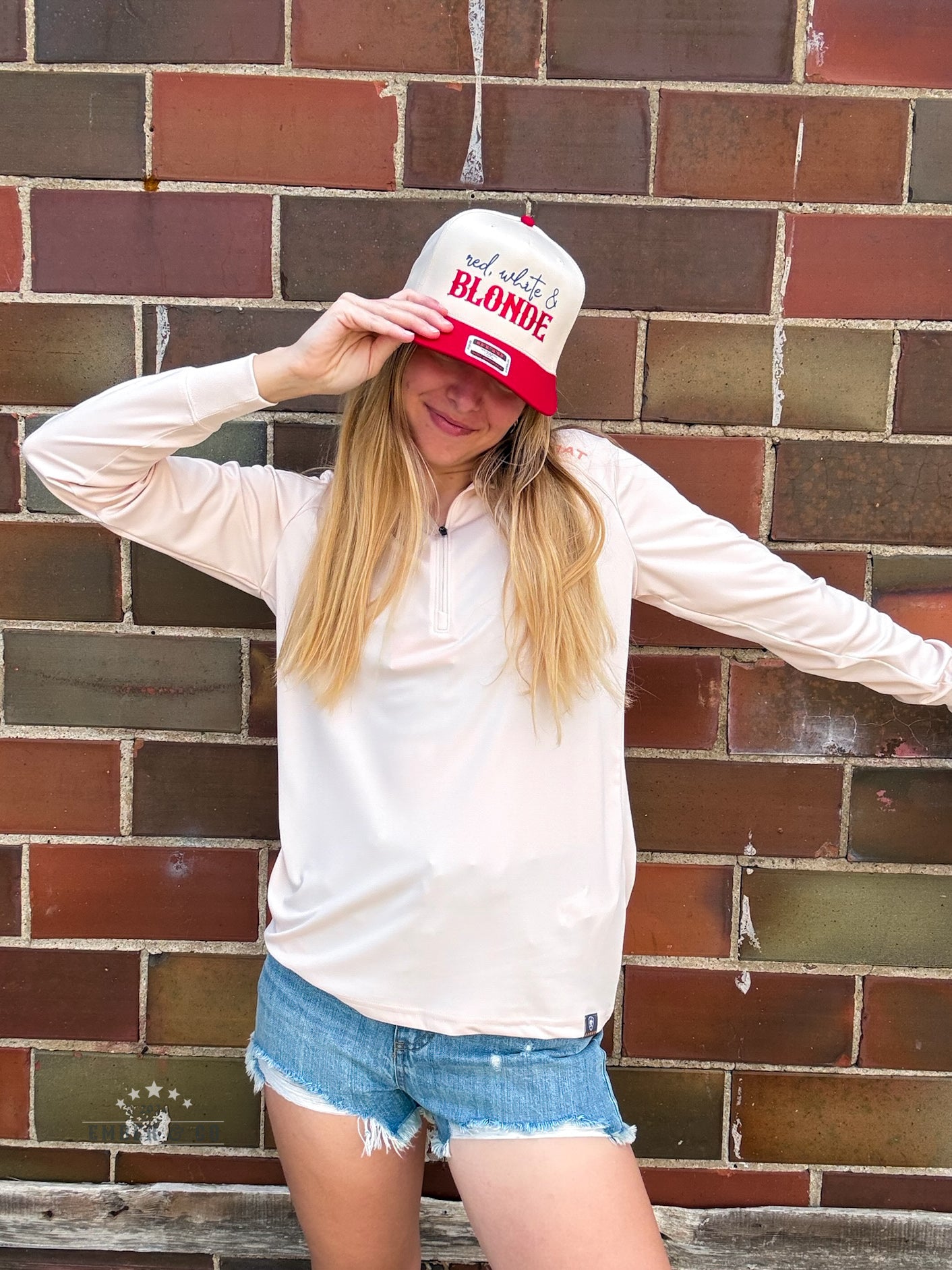 Red, White, & BLONDE Trucker Hat