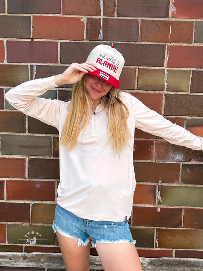 Red, White, & BLONDE Trucker Hat