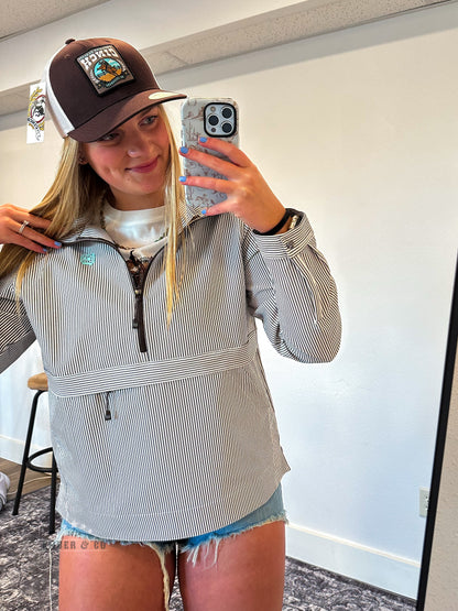 Dainty Stripe 1/4 Zip