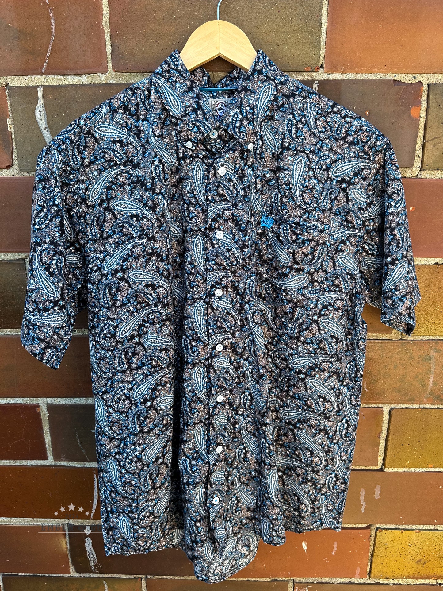 Men's Cinch Paisley SS Button Up