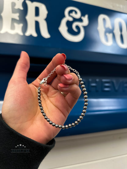 Sterling Silver Pearl Bracelet