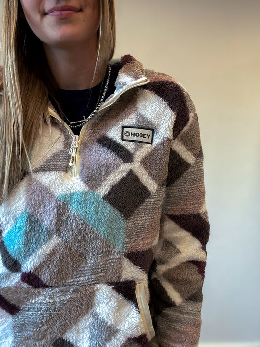 Hooey Color Printed Fleece Pullover