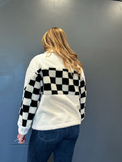 Checkered Sherpa Jacket