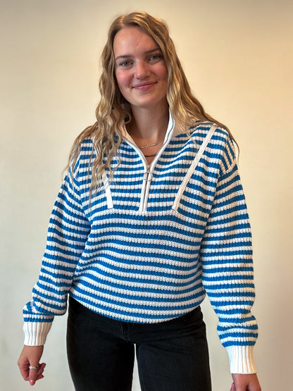 Cobalt Stripe Sweater