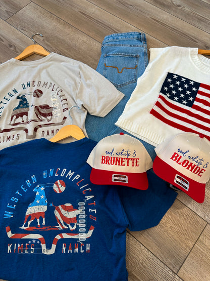 Red, White, & BLONDE Trucker Hat